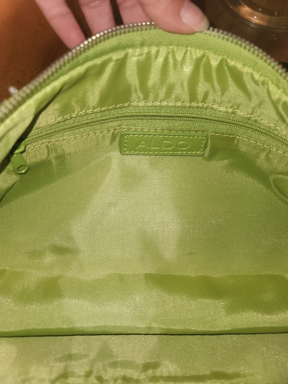 Vintage ALDO Lime Green Barrel Clutch Bag
